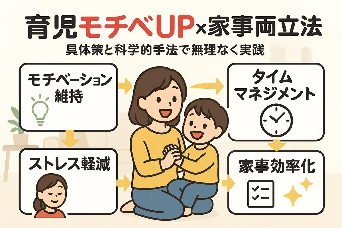 育児のモチベーションを高める具体策と科学的な家事両立法まとめ