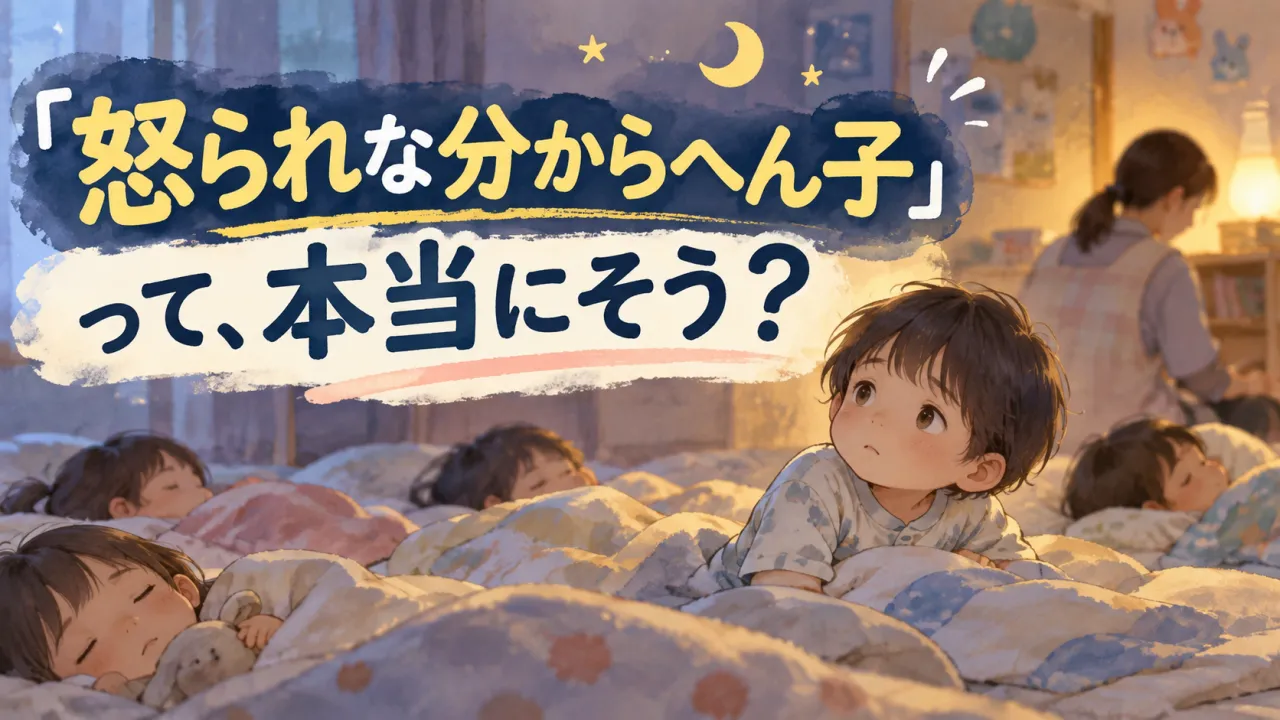 「怒られな分からへん子」って、本当にそうでしょうか？